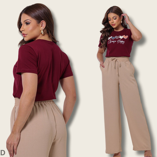 Blusinha Feminina T-shirt Confortável Fresquinha Delicada