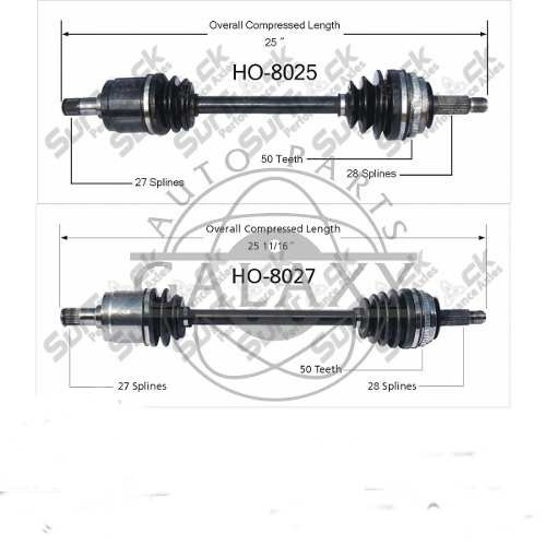 Par De Flechas Delanteras Para Honda Accord 1998 Al 2002 Std