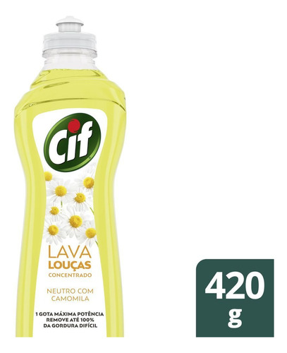Detergente Líquido Concentrado Neutro com Camomila Cif 420g