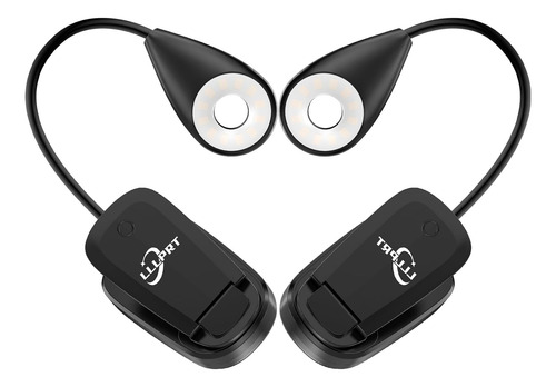 Paquete De 2 Luces De Libro Recargables Con Clip