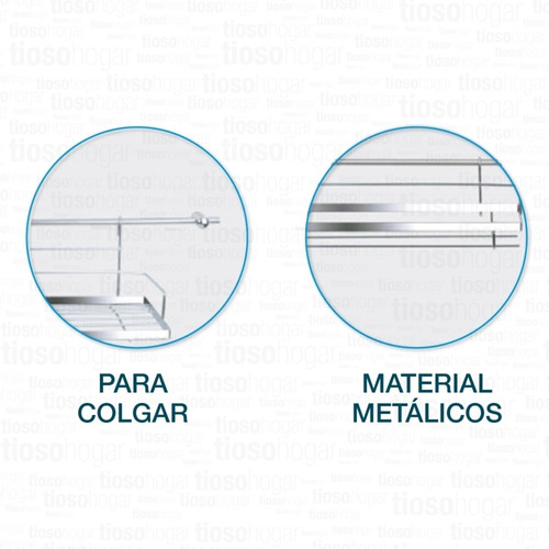 Organizador De Cocina Barral Porta Rollo Metalico Cromado Con Ganchos Para Cogar 78.5x19x16 Elementos De Fijacion