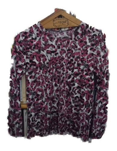 Remera Animal Print Seda Fria Talle M (cu4)