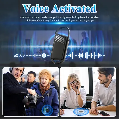 Grabadora De Voz Mini 64gb Con Forma De Llavero Chicnew