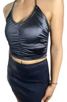 Comprar Conjunto Noche Mini Falda Pollera + Crop Top Tiras