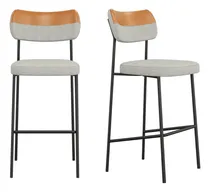 Comprar Kit 2 Banquetas Media Melissa Bar Cozinha Cinzau002Fwhisky Mila
