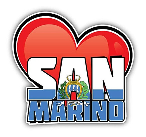 Imán De Vinilo, Diseño De Corazón De San Marino