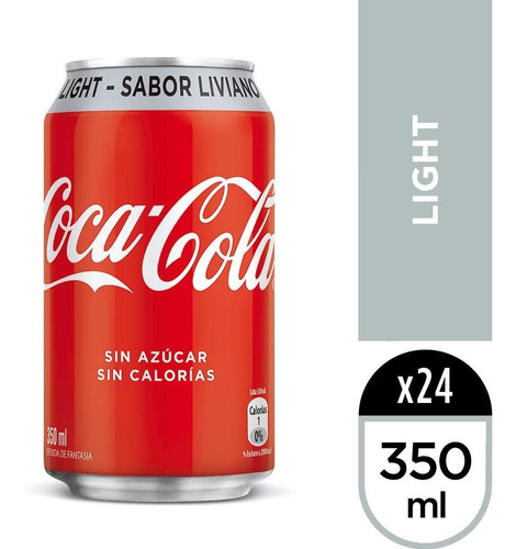 Coca Cola Light 350cc Lata X 24