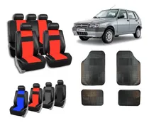 Comprar Fundas Cubre Asientos Cuerina Para Fiat Uno + Alfombra 4 Pzs