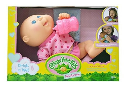 Cabbage Patch Kids, Drink N' Wet Newborn Baby Doll - Chica E