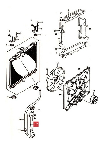 Deposito Radiador Suzuki Celerio 2016-18 Ga