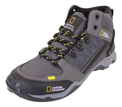 Bota National Geographic Hombre Resistente Comoda Negro/gris