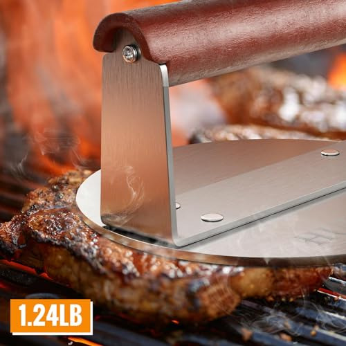 Hulisen Burger Smasher, Prensa De Acero Inoxidable Para Hamb