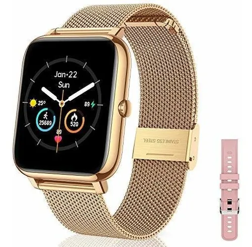 Reloj Digital Inteligente Elegante Dama Dorado