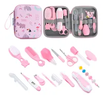 Comprar Kit De Higiene Cuidado Bebé 20pcs Termómetro Salud Manicure Color Rosa