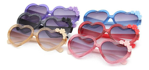 Yj1. 2 Gafas De Sol De Corazón Para Niños, Accesorio De Rosa