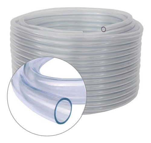 Manguera Pvc Cristal Transparente Nivel Obra 9x12 Rollo 50m