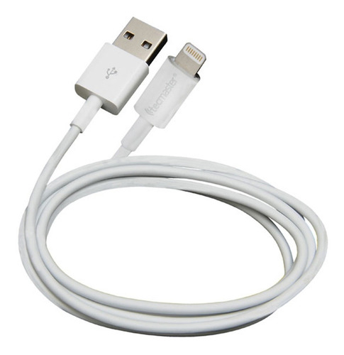 Cable Tecmaster Lightning Certificado Mfi 1 Metro Blanco