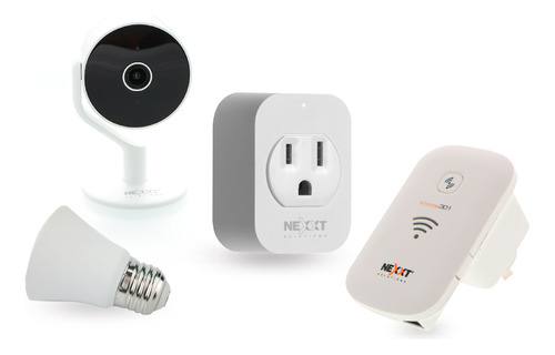 Camara Fija Nexxt Int+smart Plug +foco Color Wifi+repetidor