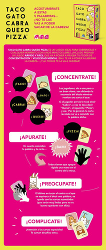 Taco Gato Cabra Queso Pizza Juego Cartas Buro Bureau Manias