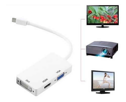 Imagen 2 de 9 de Adaptador Thunderbolt Mini Displayport Triple: Hdmi Vga Dvi