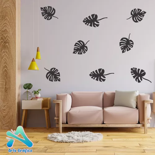 Vinilo Decorativo Pared - Hojas Tropicales L