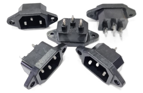 Conector Plug Macho Interlock 3c Panel Chasis Pc Sin Cable