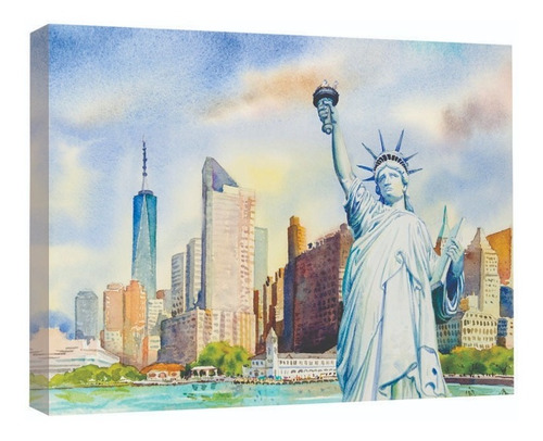 Cuadro Decorativo Nueva York Estatua De La Libertad 80x120