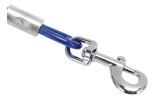 Braçadeira Para Cães Cabo De Aço Azul De 6 Mm X 3 Metros