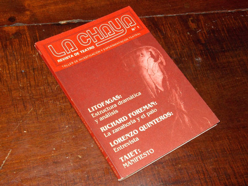 Revista De Teatro La Chaya Lorenzo Quinteros Berniger 1986