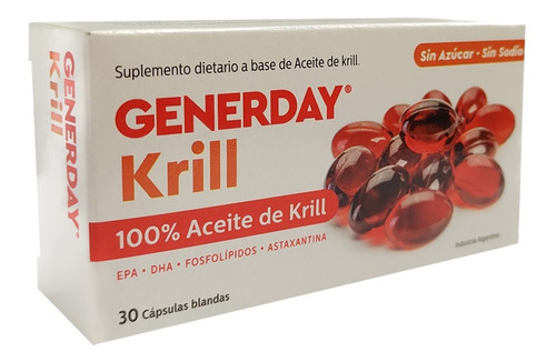 Generday Krill Estuche X 30 Cápsulas. De Fábrica.