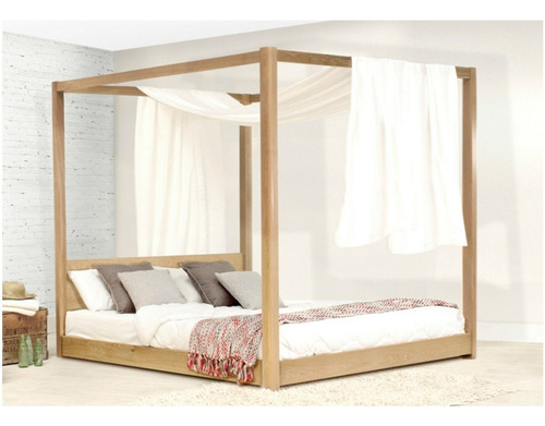 Dosel Matrimonial Base De Cama 100% Madera De Primera