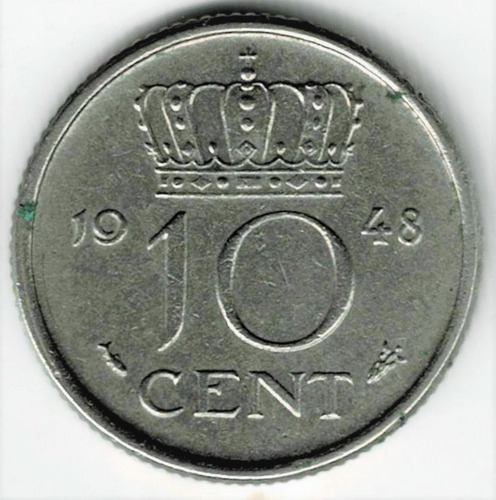 Moneda  De  Holanda  10  Cent  1948