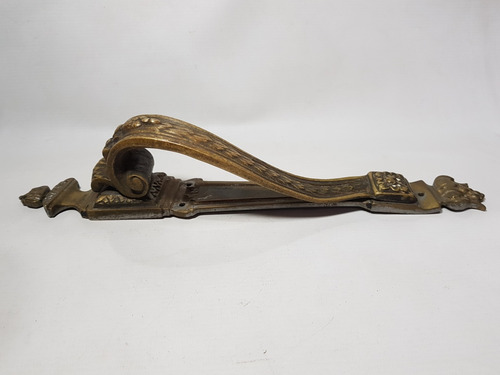 Imagen 3 de 9 de Antiguo Manijón Bronce Con Respaldo Estilo Francés Mag 59094