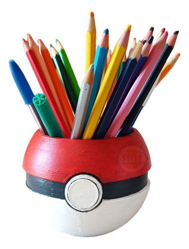 Lapicero Pokebola Pokemon Porta Lapices Organizador 3d