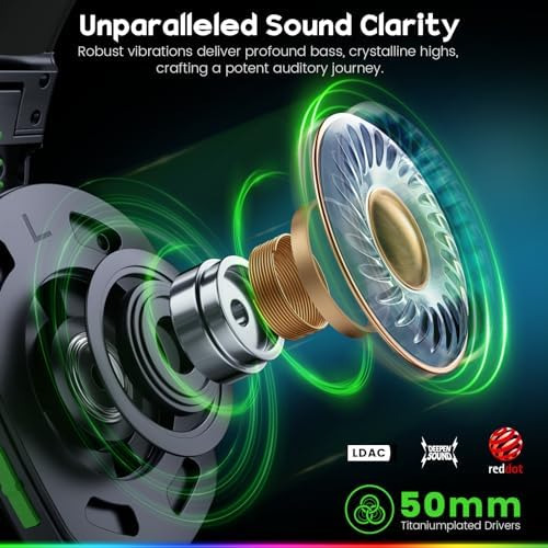 Weseary 7.1 Auriculares Inalámbricos Para Juegos Con Micrófo