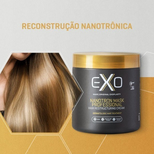 Imagem 3 de 8 de Mascara Reconstrutora Exo Hair Nanotron Professional 500g
