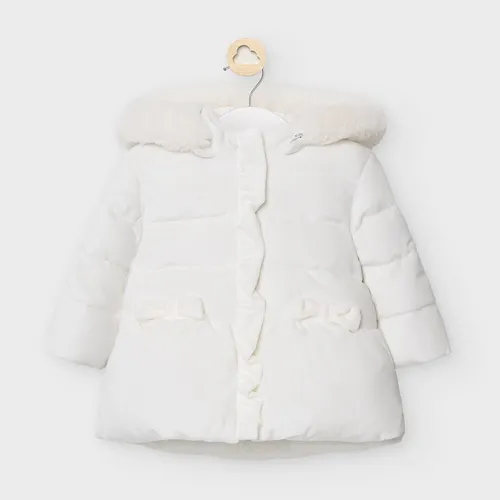 Abrigo blanco bebe niña sale