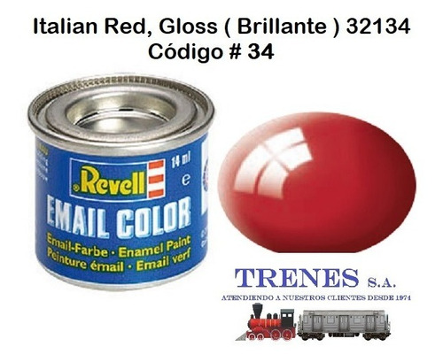 Pintura Para Modelismo Italian Red Gloss By Revell # 32134