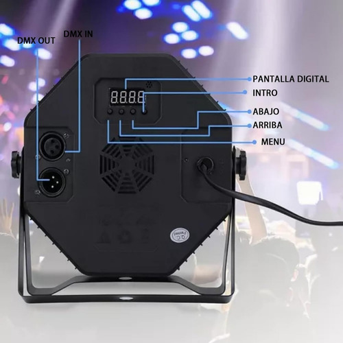 Cañon Led 36x1w Rgb 3 En 1 Dmx Modelo Luz Disco