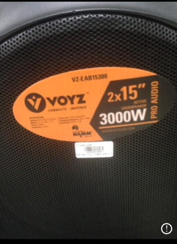 Bocina Amplificada Voyz Torre 2x15 De 3000w