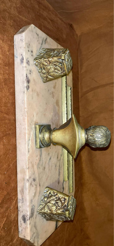 Antiguo Escritorio Marmol Y Bronce Pasteur (Usado)