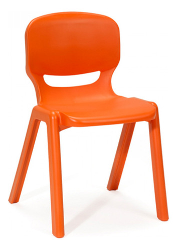 Silla Plastica Infantil 30x32x51cm Naranjo Bighouse