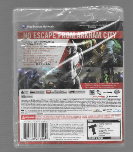 Batman Arkham City Ps3 Fisico ¡ Sellado ! (Usado)