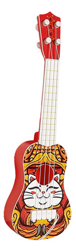 Brinquedo Ukulele De Simulação De Desenho Pequeno Gato
