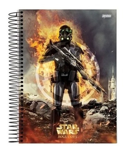 Caderno Espiral Star Wars 10 Matérias 200 Folhas Jandaia Un