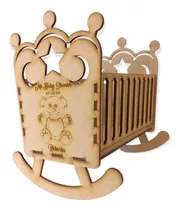 Comprar 20 Cunas Mecedoras Mdf Baby Shower Dulcero Personalizadas