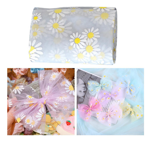 2x 5m Tela De Flores De Encaje Coser Tul Cinta Gris + Negro