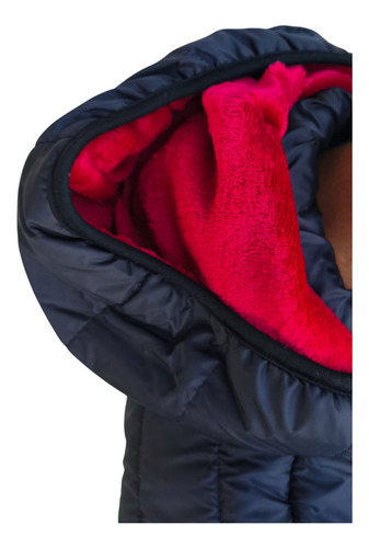 Campera Inflable Hombre - Piel Y Capucha - Invierno Abrigada