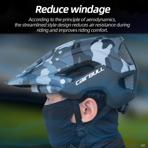Casco de ciclismo Cairbull Terrain negro camuflaje M