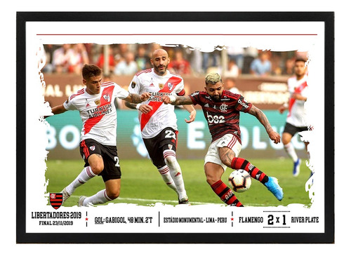 Mengo, Libertadores 2019 Gol Gabigol, Quadro Moldura 33x24cm